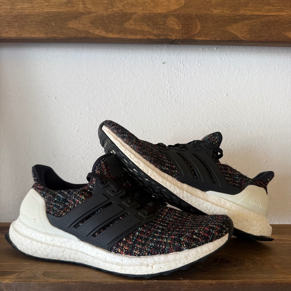 adidas Ultraboost 4.0 J Size 6Y Black Multicolor Primeknit Sneakers F34719